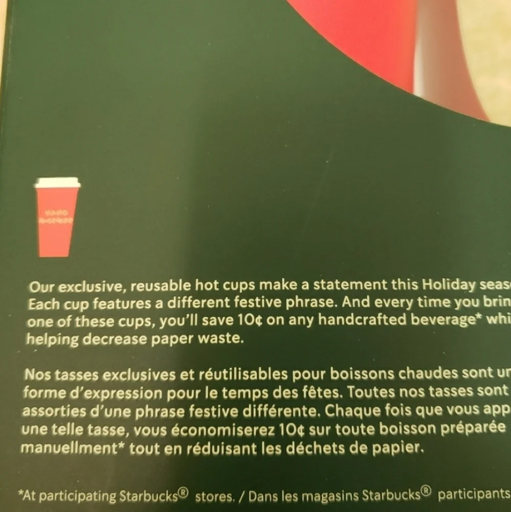 Starbucks 6 Pack Holiday 2019 Hot Cups NEW Christmas Tumbler Red - Picture 6 of 6